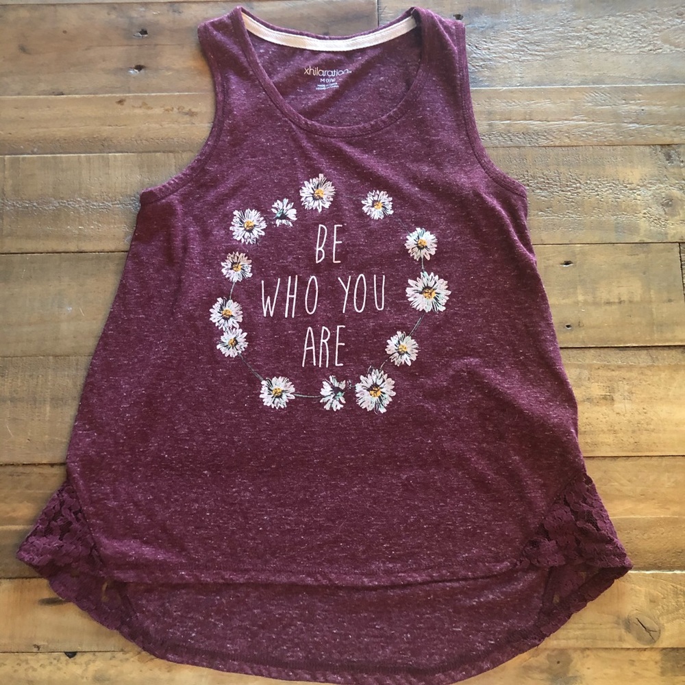 Xhilaration “Be Who You‎ Are” girls size 7/8 tank